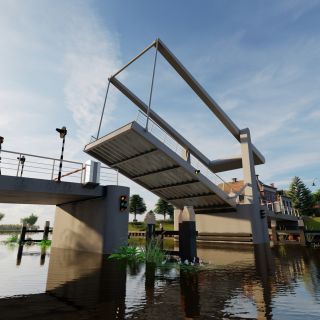 3D render Hollandse brug