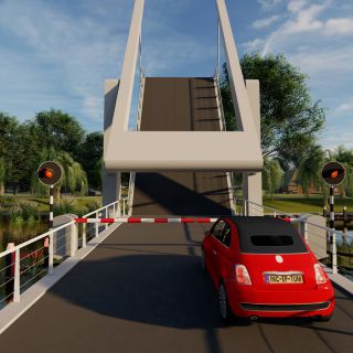 3D render Hollandse brug