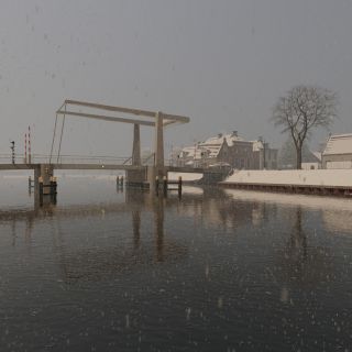 3D render Hollandse brug