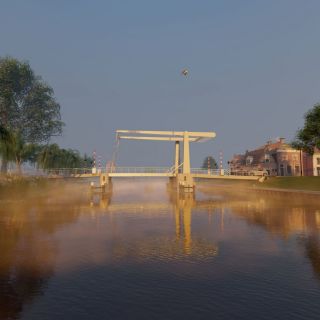 3D render Hollandse brug